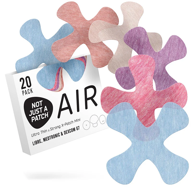 Not Just a Patch X-Mini Air Patchs adhésifs pour Freestyle Libre, Medtronic et Dexcom G7 - Paquet de 20