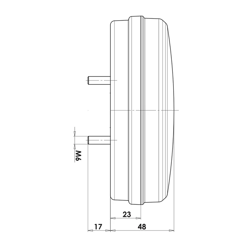 Feu arrière rond WAS W153DD avec clignotant dynamique