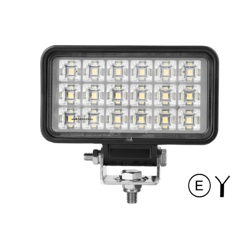 Lampe de travail LED rectangulaire avec support en acier inoxydable / 18 W