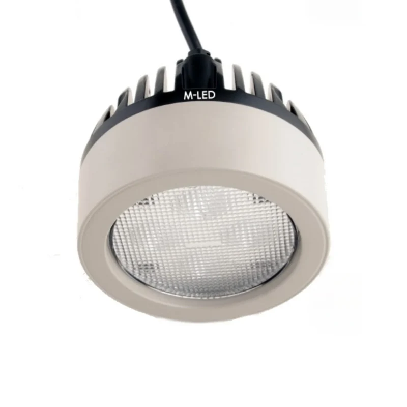 Lampe de travail ronde à LED grise style John Deere 40 W / 4000 XNUMX lumens