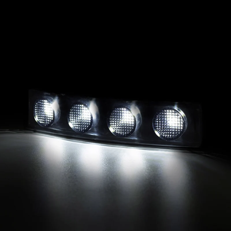 Lampe de pare-soleil Horpol pour Scania avec lentille foncée et prise / Blanc