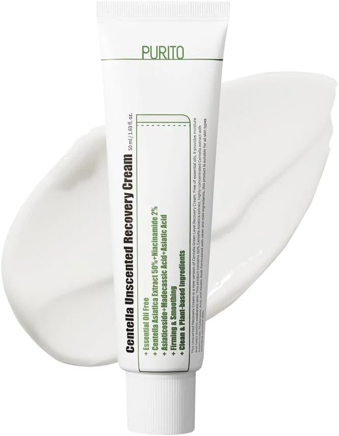 PURITO Centella Unscented Recovery Cream 50ml / 1.7 fl.oz Witch Hazel-free, Vegan, Skin barrier