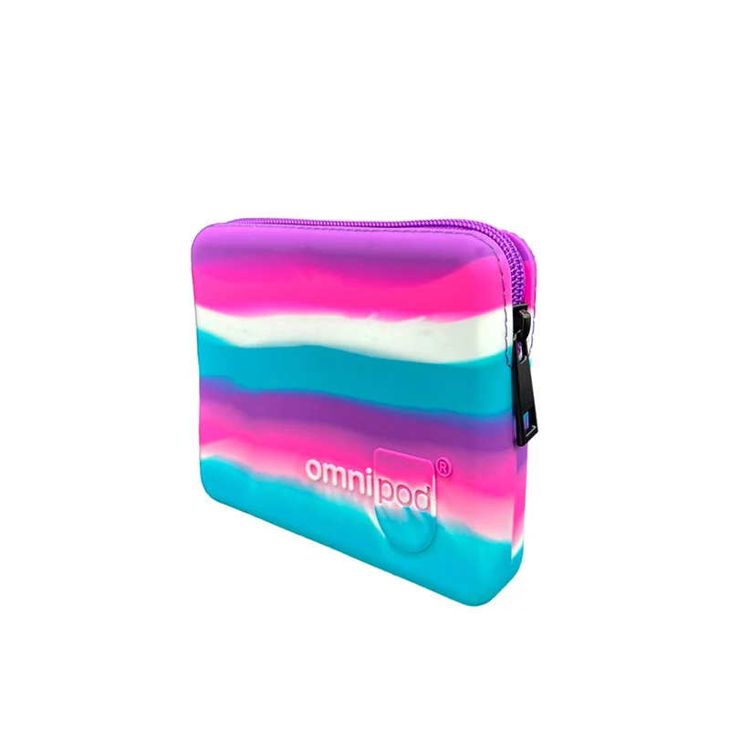 Étui de protection de voyage Omnipod de Sugar Medical : rose, bleu, blanc, tie-dye