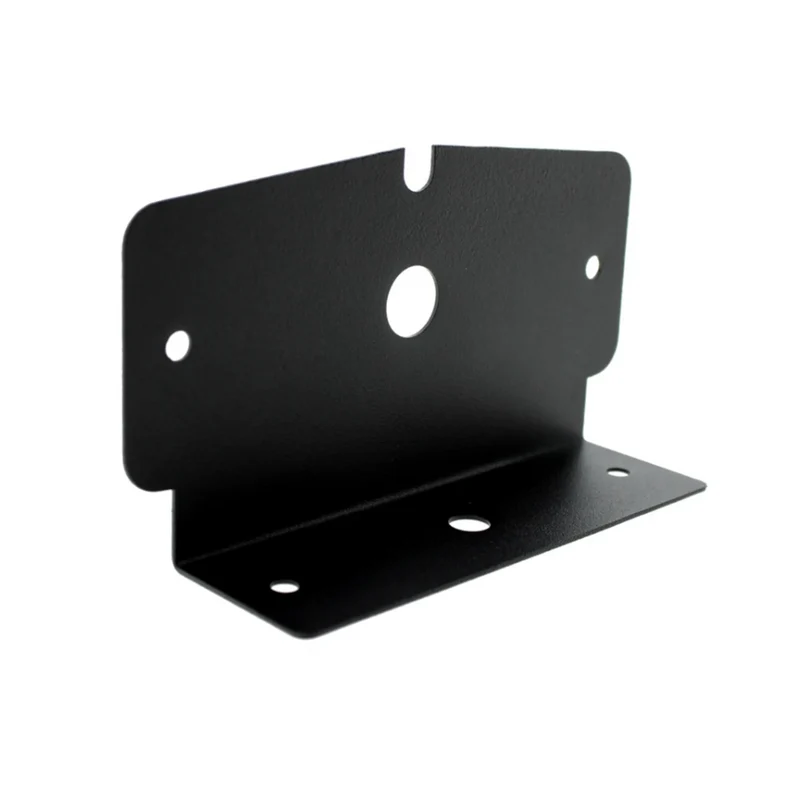 Support en L pour brûleur double en acier inoxydable noir