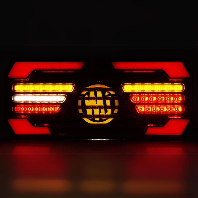 Feu de remorque grand format WAS W248DD avec indicateur dynamique / 12"