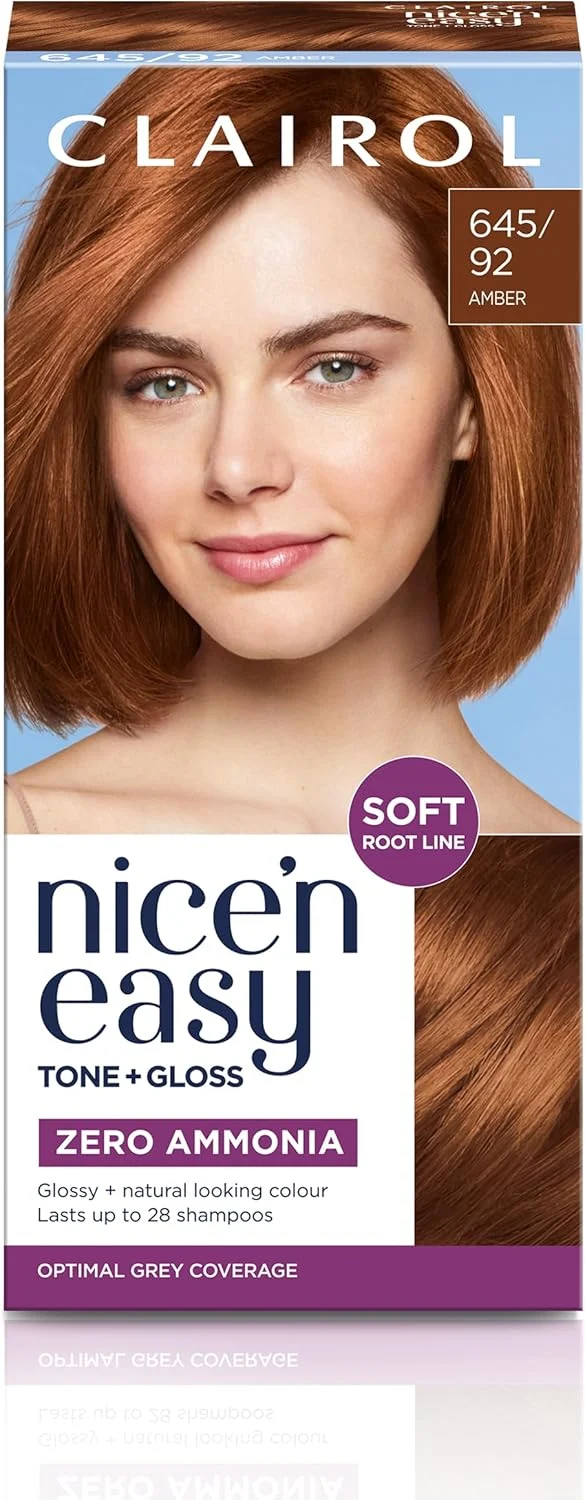 Clairol Nice'n Easy Tone+Gloss Semi Permanent Hair Dye - 645/92 Amber