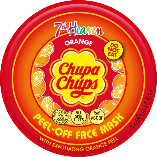 7th Heaven Chupa Chups Orange Peel-Off Mask - Exfoliates & Brightens Skin