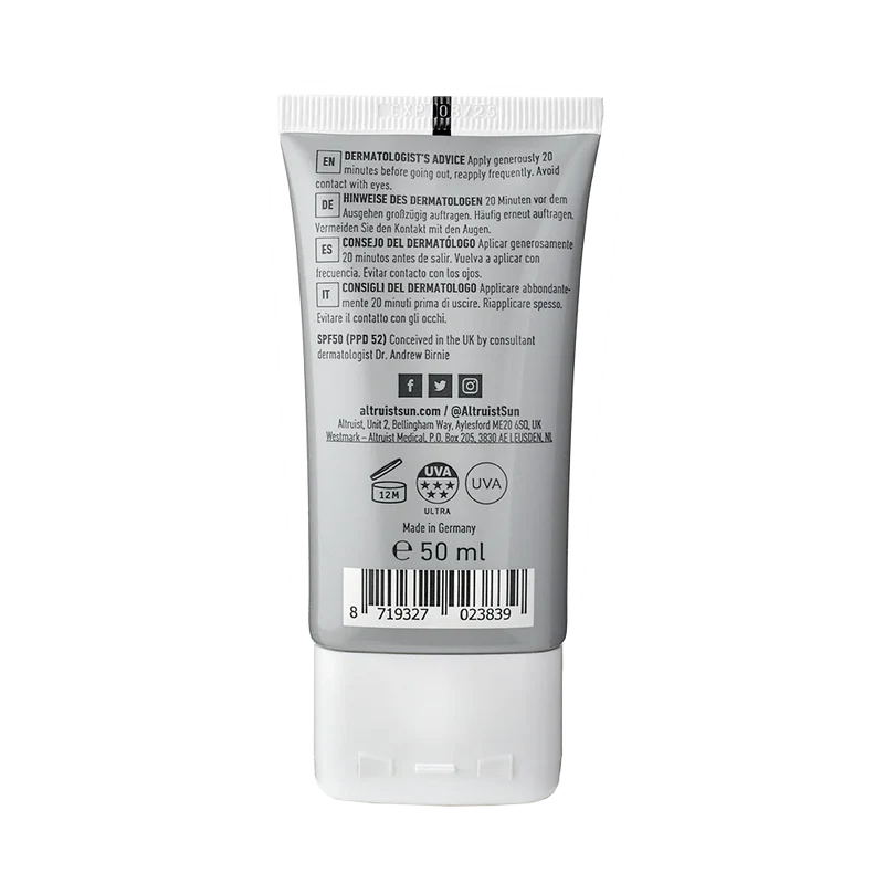 Altruist Face Fluid SPF50, 50ml
