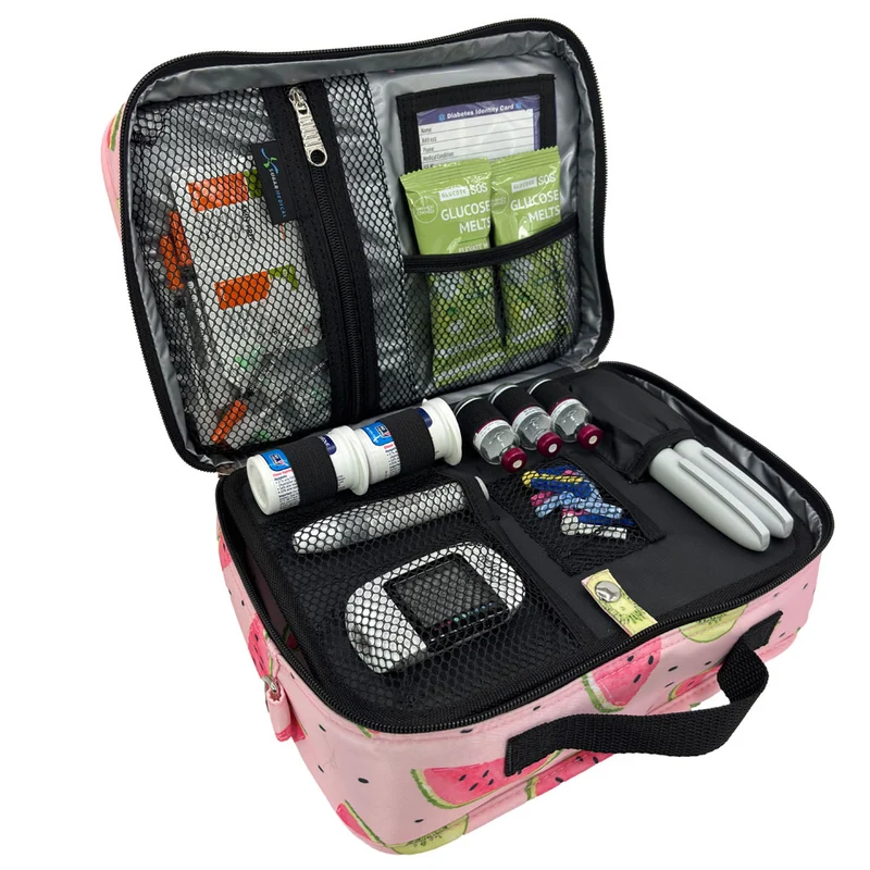 Sac de voyage isotherme Sugar Medical pour diabétiques : pastèque