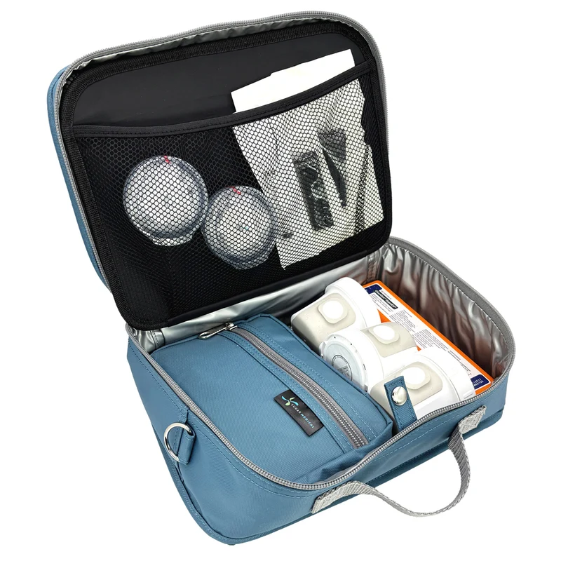 Sac de voyage isotherme Sugar Medical pour diabétiques : bleu acier