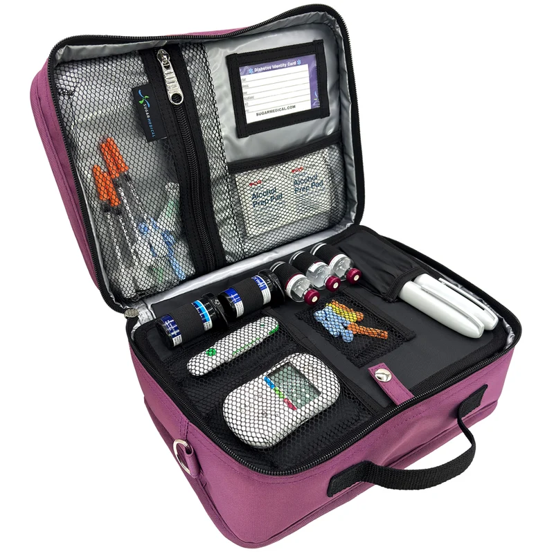 Sac de voyage isotherme Sugar Medical pour diabétiques : Orchidée