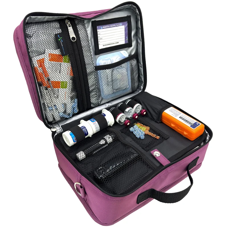 Sac de voyage isotherme Sugar Medical pour diabétiques : Orchidée