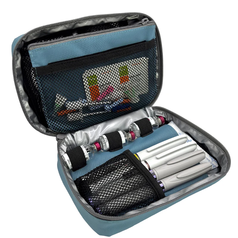 Organiseur isotherme pour diabète Sugar Medical : Bleu acier