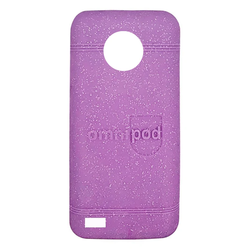 Coque gel Omnipod 5 : Paillettes violettes