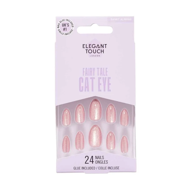 Elegant Touch Aurora False Nails – Fairy Tale Cat Eye Finish