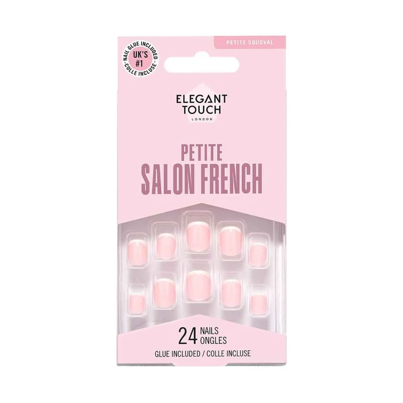 Elegant Touch French Nails 154 – Petite Squoval Nails
