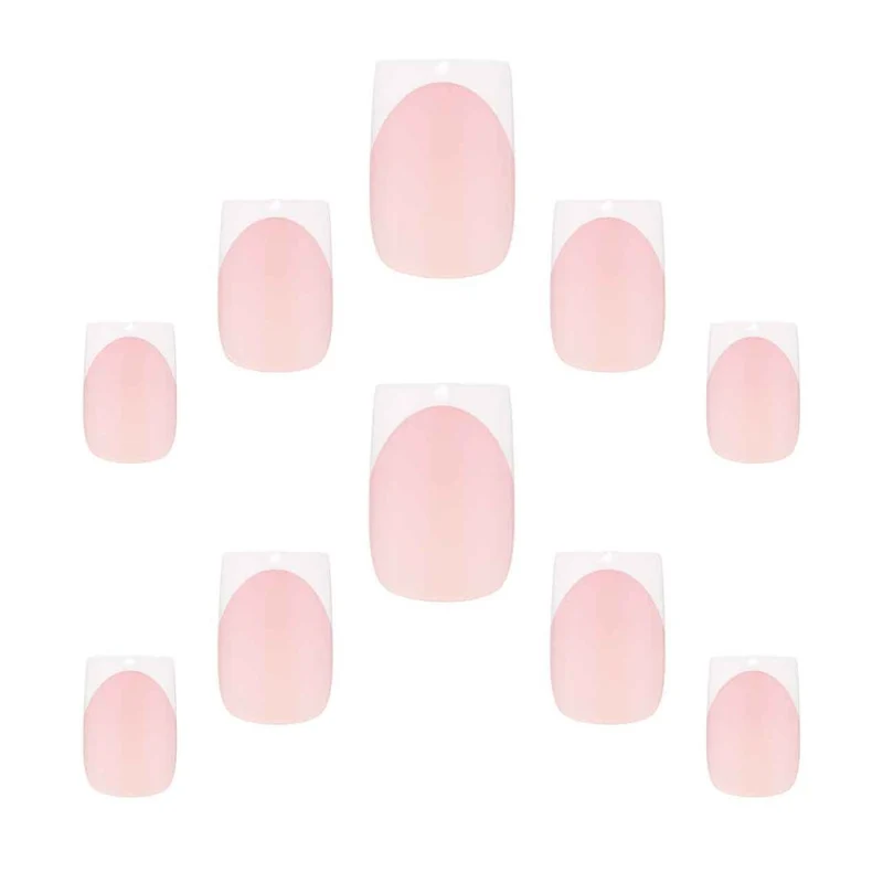 Elegant Touch Salon French Nails 164 – Sharp Square Nails