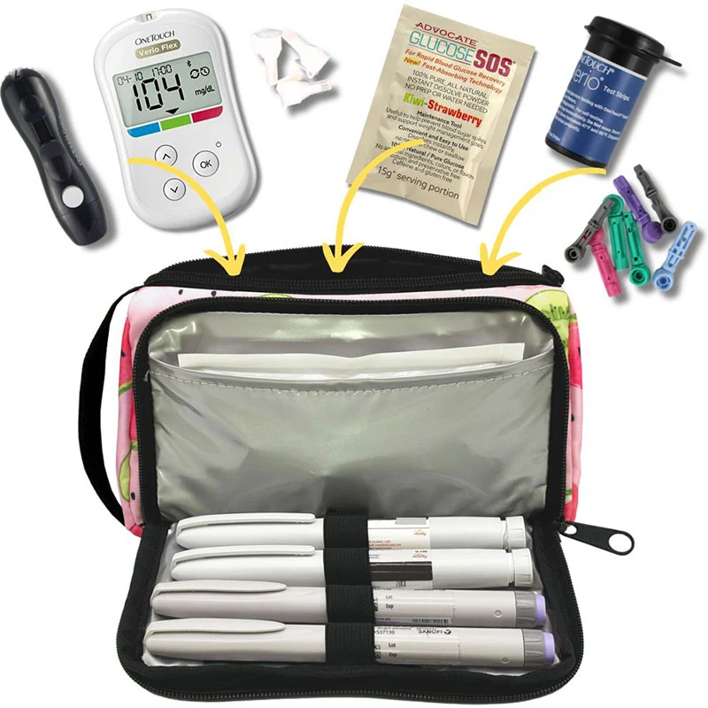 Étui isotherme pour matériel médical pour diabétiques Sugar Medical : Pastèque