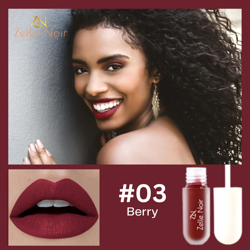 Zelle Noir Scented Matte Liquid Lip Gloss