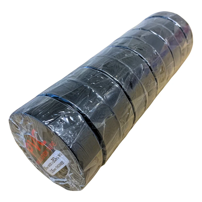 Ruban isolant - Paquet de 10 rouleaux (19 mm x 20 m)
