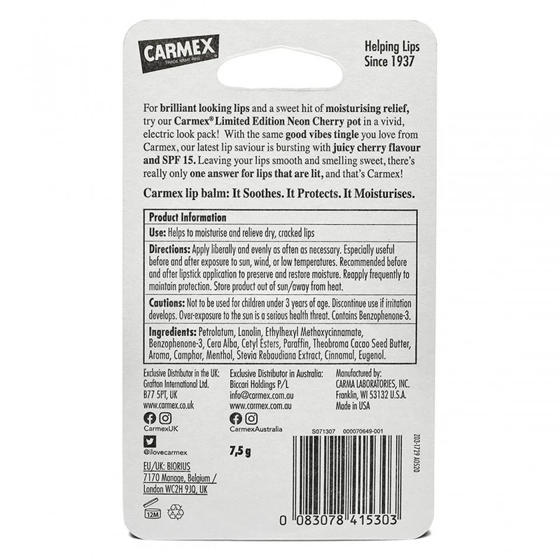 Carmex® Classic Limited Edition Neon Cherry Pot 7.5g