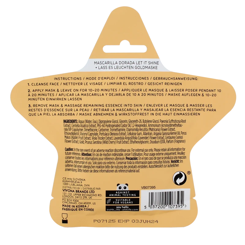 Oh K! Let It Shine Gold Sheet Mask 35ml