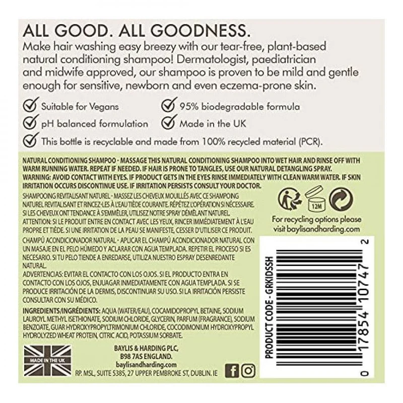 Baylis and Harding Goodness Kids Watermelon Burst Conditioning Shampoo, 500ml