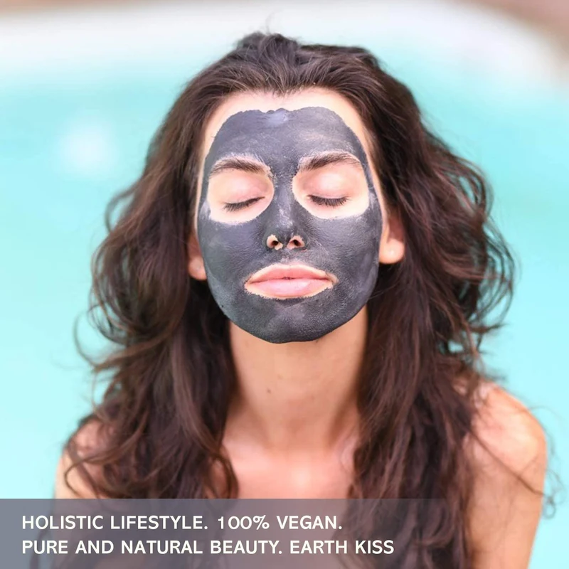 Earth Kiss Super Naturals Exfoliating Kombucha and Charcoal Clay Mask (10g) to Cleanse and Exfoliate while Minimising the Appearance of Pores