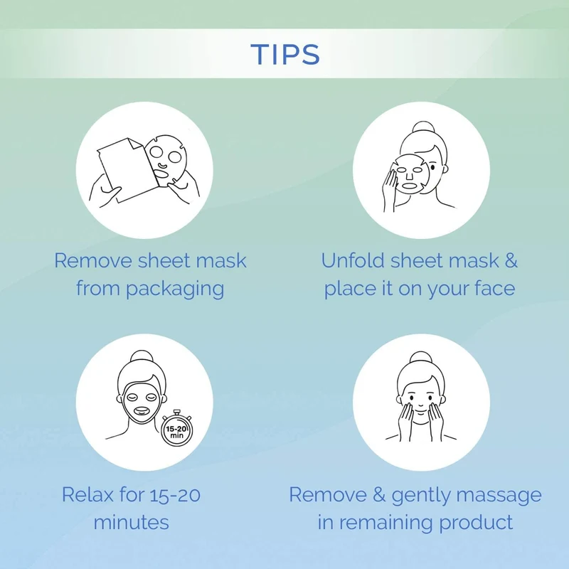 7th Heaven 24h Hydration Sensitive Skin Sheet Mask 16g for Sensitive Skin Moisturising Fragrance Free Enriched with Vitamin E Clinically Proven Dermatologically Tested