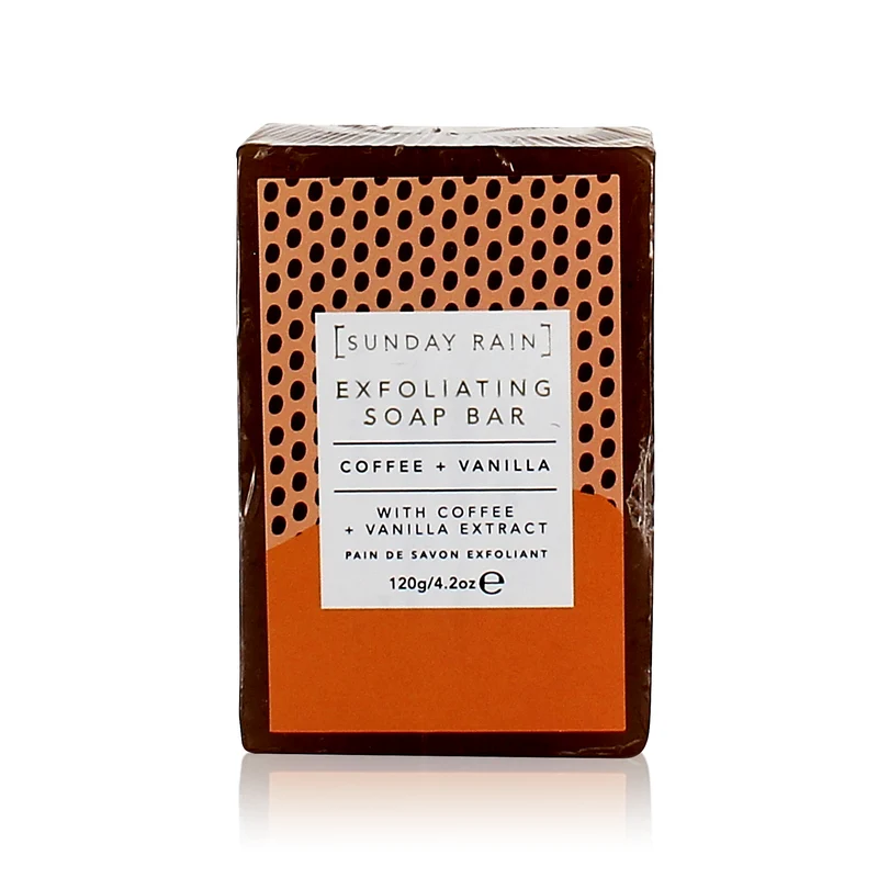 Sunday Rain Coffee and Vanilla Exfoliating Bar Soap, 142g
