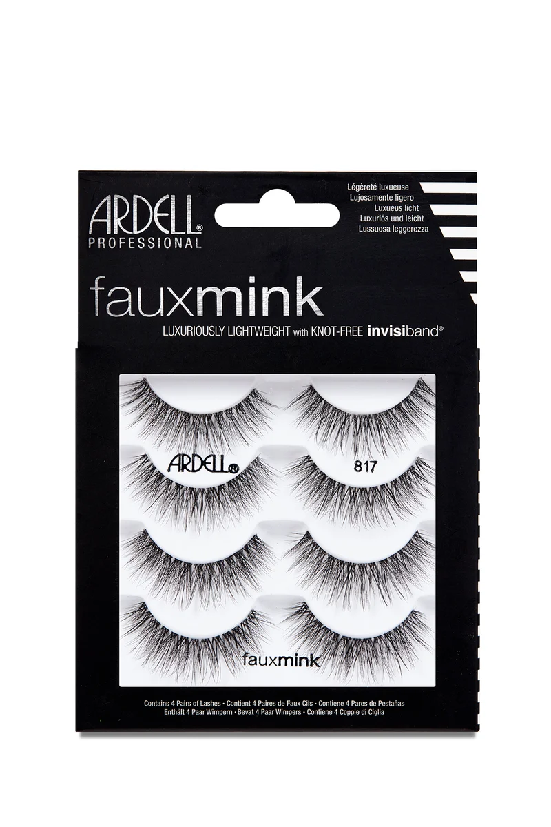 Ardell Faux Mink 817 Black Lashes Four Pack