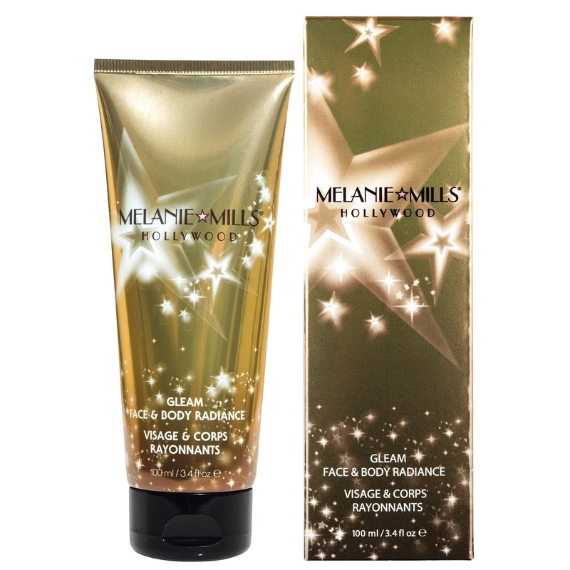 Melanie Mills Hollywood Gleam Body Radiance All In One Makeup, Moisturiser & Glow For Face & Body Disco Gold