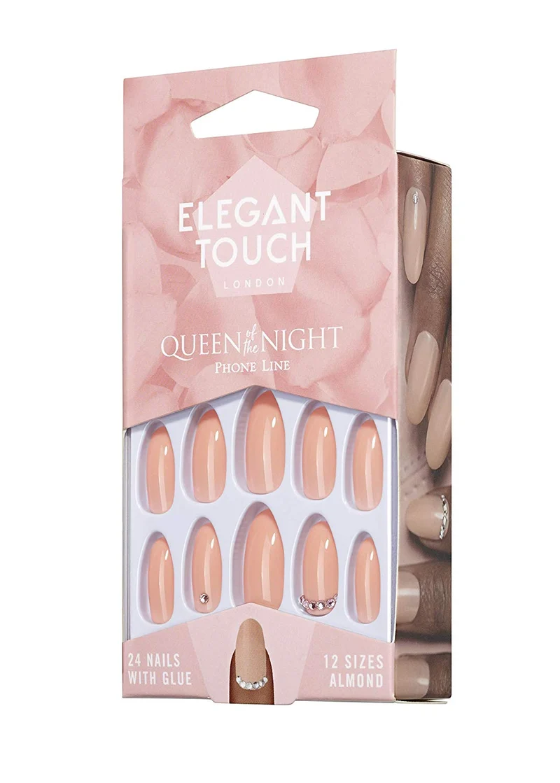 Elegant Touch Queen Of The Night False Nail - Phone Line