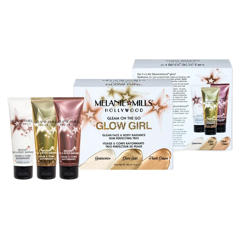 Melanie Mills Hollywood Glow Girl Gleam on the Go Body Radiance Kit