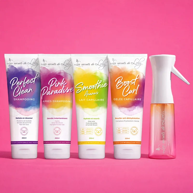 Routine Cheveux Frisés - 4 étapes essentielles et un vaporisateur