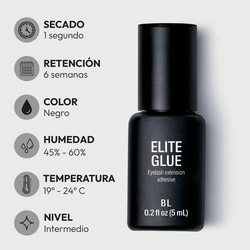 Elite Glue – 1 seg. | Hasta 6 Semanas | Negro