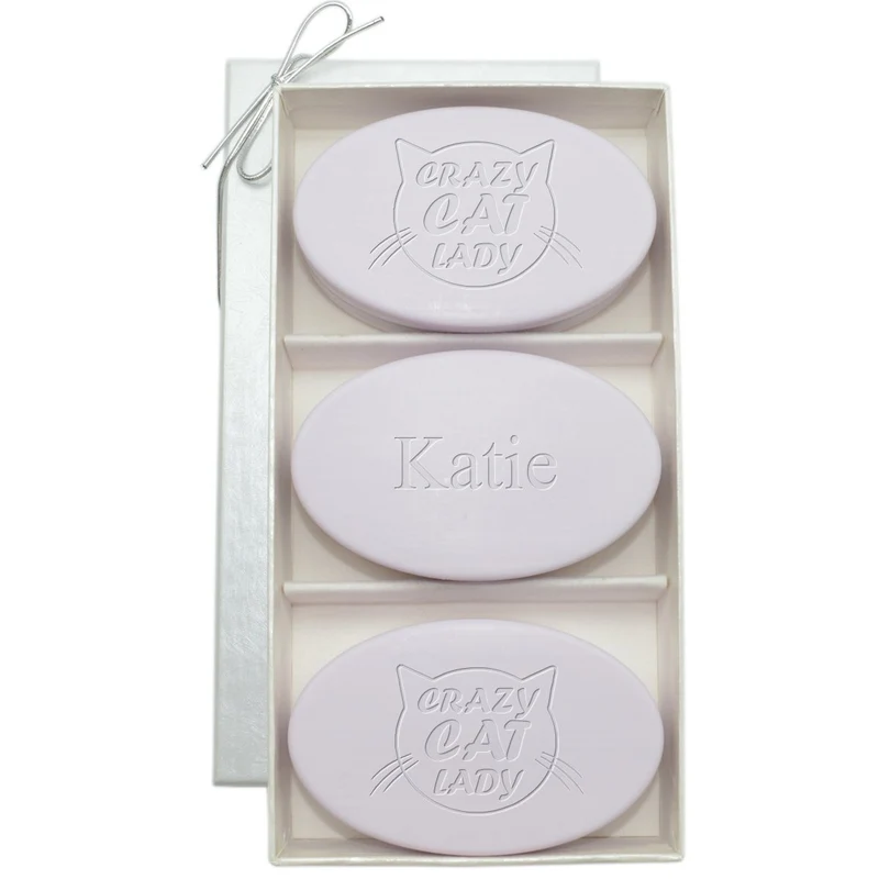 Crazy Cat Lady Lavender Soap Trio - Personalized