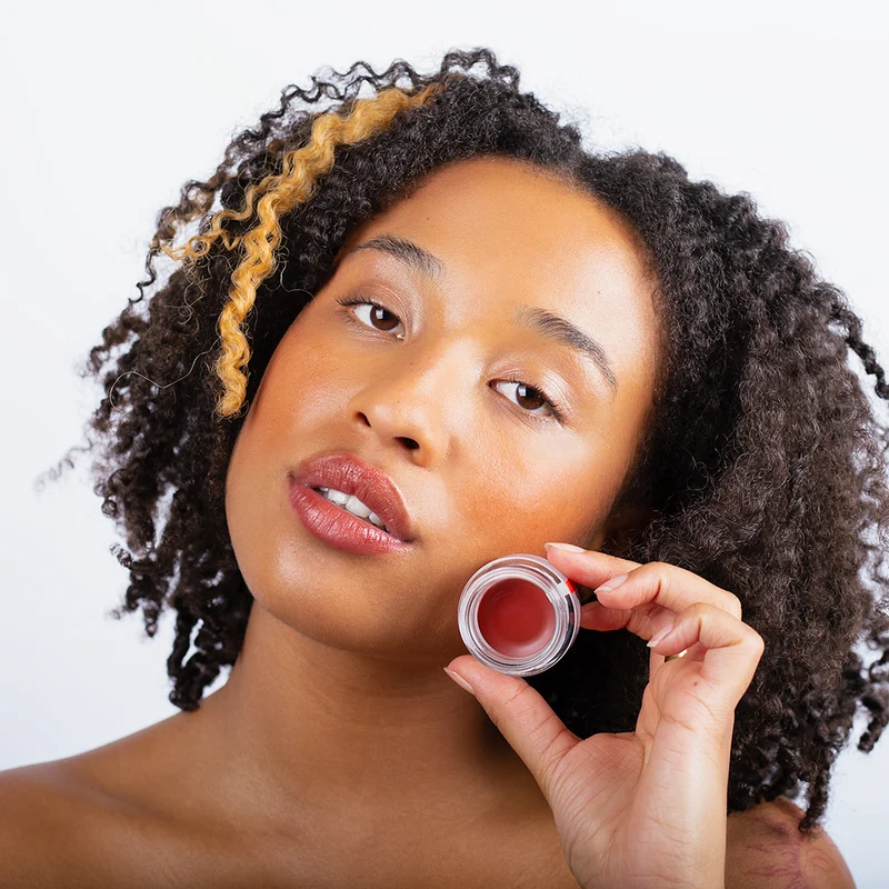 Baume à lèvres teinté & Fard à joues hydratant - 04 Rouge Brun