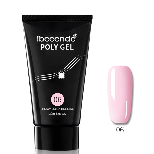 9 Colors Nail Acrylic Hard Poly Gel Pink White Clear Crystal UV LED Builder Gel Tips Enhancement Quick Extension Gel Varnish