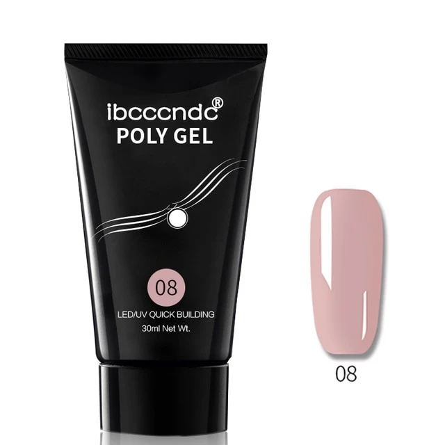 9 Colors Nail Acrylic Hard Poly Gel Pink White Clear Crystal UV LED Builder Gel Tips Enhancement Quick Extension Gel Varnish