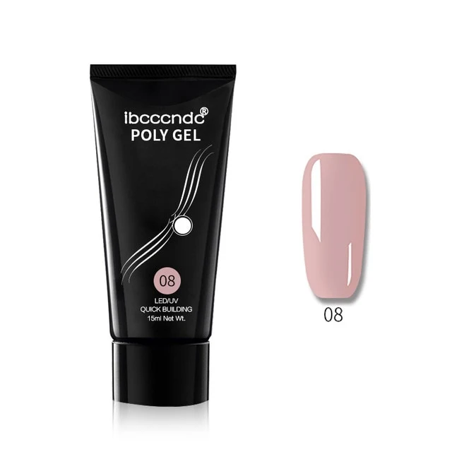 9 Colors Nail Acrylic Hard Poly Gel Pink White Clear Crystal UV LED Builder Gel Tips Enhancement Quick Extension Gel Varnish