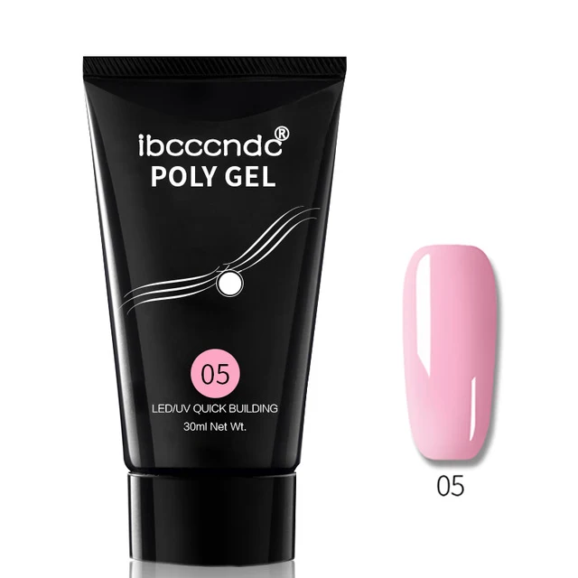 9 Colors Nail Acrylic Hard Poly Gel Pink White Clear Crystal UV LED Builder Gel Tips Enhancement Quick Extension Gel Varnish