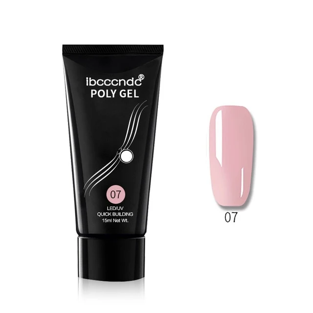 9 Colors Nail Acrylic Hard Poly Gel Pink White Clear Crystal UV LED Builder Gel Tips Enhancement Quick Extension Gel Varnish