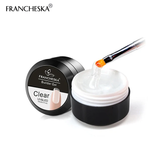 15ml Nail Art Camouflage Gel Builder Gel Quickly UV Builder Gel Soak Off Nail Extension Jelly Poly 10Colors Clear Pink white