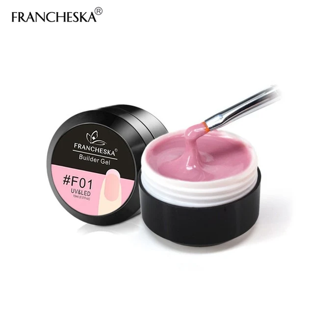 15ml Nail Art Camouflage Gel Builder Gel Quickly UV Builder Gel Soak Off Nail Extension Jelly Poly 10Colors Clear Pink white