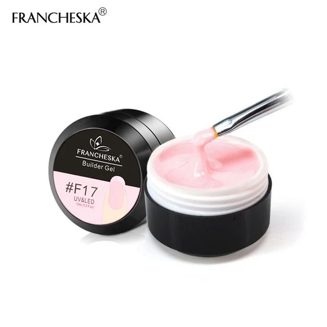 15ml Nail Art Camouflage Gel Builder Gel Quickly UV Builder Gel Soak Off Nail Extension Jelly Poly 10Colors Clear Pink white