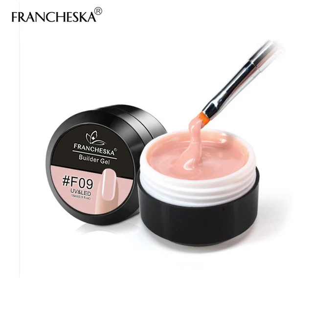 15ml Nail Art Camouflage Gel Builder Gel Quickly UV Builder Gel Soak Off Nail Extension Jelly Poly 10Colors Clear Pink white