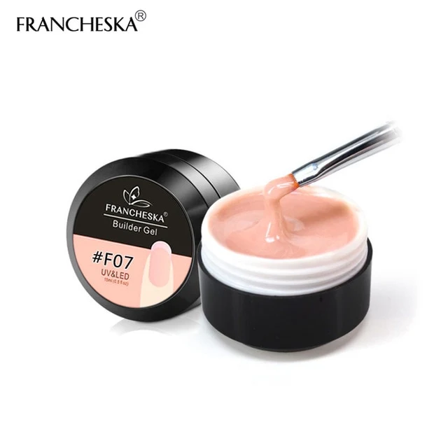 15ml Nail Art Camouflage Gel Builder Gel Quickly UV Builder Gel Soak Off Nail Extension Jelly Poly 10Colors Clear Pink white