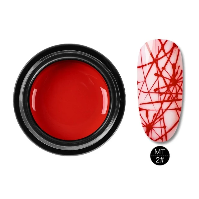 Mtssi Spider Gel Creative Wire Drawing Nail Gel Lacquer Point To Line Painting Gel Polish Pulling Silk Spider Nail Art Design