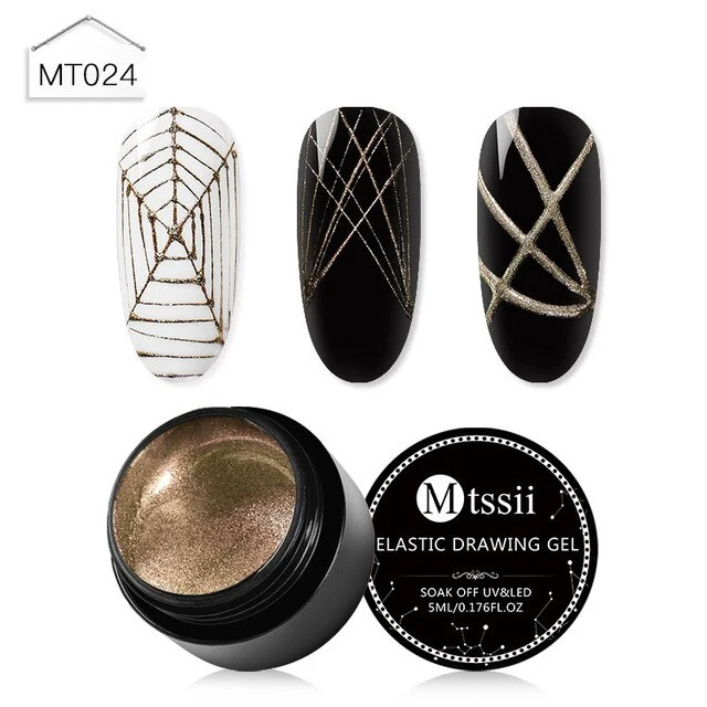 Mtssi Spider Gel Creative Wire Drawing Nail Gel Lacquer Point To Line Painting Gel Polish Pulling Silk Spider Nail Art Design